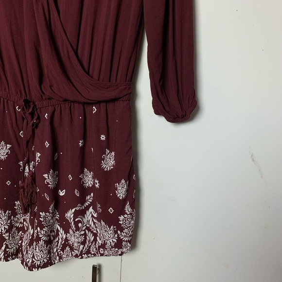 Maroon Loose/Free-fitting Romper - Picture 7 of 15